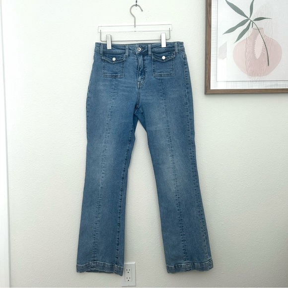 Sanctuary Flared Jeans Denim Pants Pockets Seams Kendrick Lamar Blue Size 29 / 8 - Picture 1 of 16